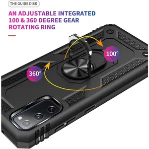 for Samsung Galaxy S20 FE Case,Galaxy S20 FE 5G Case,with Screen Protector,[Military Grade] 16ft. Drop Tested Cover with Magnetic Kickstand Car Mount Protective Case for S20 FE, Black