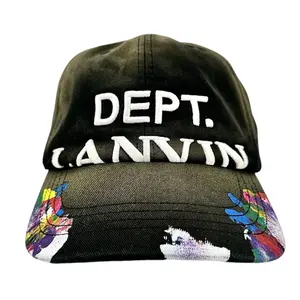 Lanvin x Gallery Deptartment Paint Splatter Strapback Hat Black