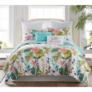 Levtex Home Malana 3-Piece Tropical Full/Queenuilt Set