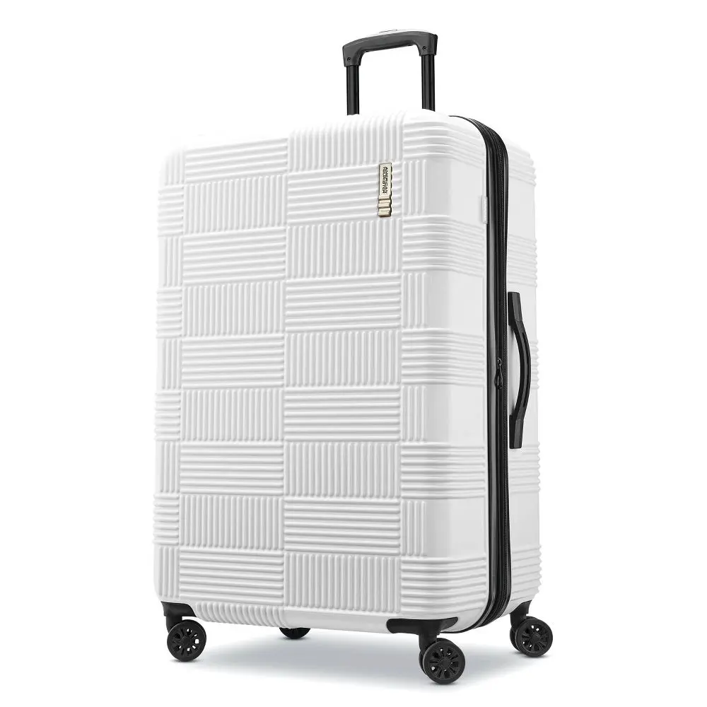 American Tourister Large Checked Luggage Suitcase 28" Hardside Spinner 8-Wheel