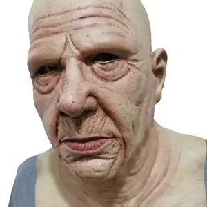 3D Realistic Old Man & Grandma Mask 2-Pack | Bald / Hair Styles | Daily Wear & Party Roleplay | Family Cosplay Set
