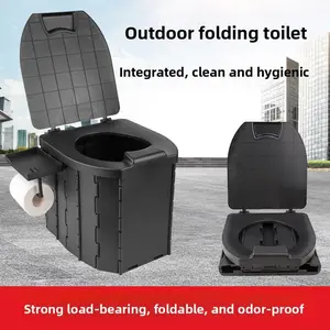 Portable Camping Toilet for Adults Folding Toilet with Lid,Travel Portable Potty for Adults,Porta Potty Car Toilet