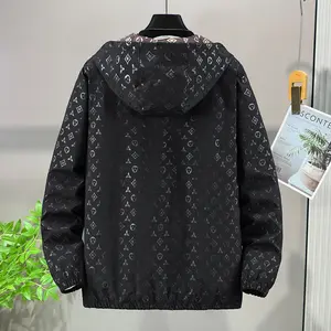Spring New Men's Thin Jacket Men's Young Handsome Jacket Men's Sun Protection Clothes Hooded Jacket Men Black Coats