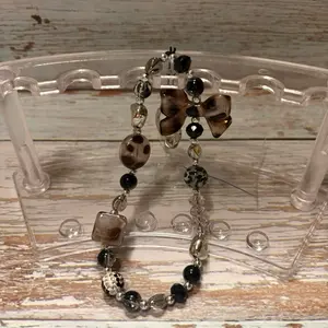 Leopard, brown and black bow phone chain