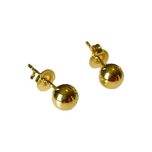 SME010 6mm Gold Ball Earrings