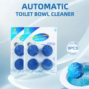 8 Automatic Toilet Bowl Cleaners Tablets  ｜home essentials｜Long Lasting Deodorizer Removes Stubborn Stains Easy to Use Low Odor for Plastic Surfaces