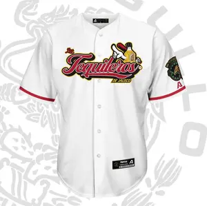 (WHITE) De Jalisco TEQUILEROS Baseball Jersey, Tequileros Jersey, Mexico Jersey for Men Women Youth And Kids, Mexico Baseball Shirt, Hiphop Jersey, All-Over Print Baseball Jersey