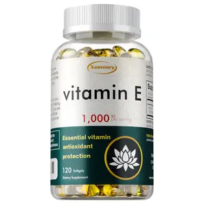 High Potency Vitamin E Capsules - 1000IU - Supports Health & Beauty - 60/120 Softgels
