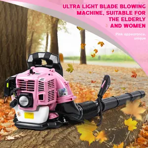 1.25 KW/1.7 HP backpack Snow Blower,power pools, 52CC 2-Stroke Backpack Gas Leaf Blower, Gas Blower, Up to 550 CFM, Powerful Clearing, for Lawn Care Yard Dust Debris (Pink)