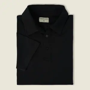 The Nobel Polo Half Sleeve (Void) - 95% Supima Cotton 5% Lycra Blend, Buttery Soft, Structured Collar, Pre-Shrunk, Anti-Pilling, Machine Washable, Tailored Fit