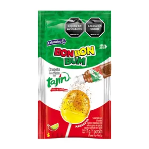 Bon Bon Bum Tajin Passion Fruit 17g |  Lollipop with Chili