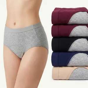 Women's High Cotton Viscose Heavy Flow Period Panties 5-Pack Fit Stretchy