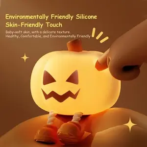 Silicone Night Light Decorative Atmosphere Lamp LED Rechargeable Timer Function Environmentally Friendly Skin-Friendly Touch