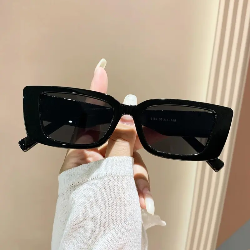 Summer Square Frame Sunglasses, New Fashion Travel Accessories for Women & Men, Lightweight and Durable Outdoor Sun Protection Glasses for Daily Use, Trendy Beach Eyewear, Trendy Fashion Shades