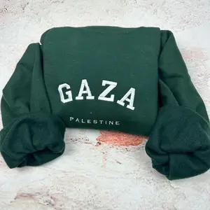 Gaza Palestine Embroidered Sweater, Palestinian Shirt, Gaza Palestine Embroidered Sweatshirt, T-Shirt, Hoodie, Embroidered Sweatshirt Menswear Domestic