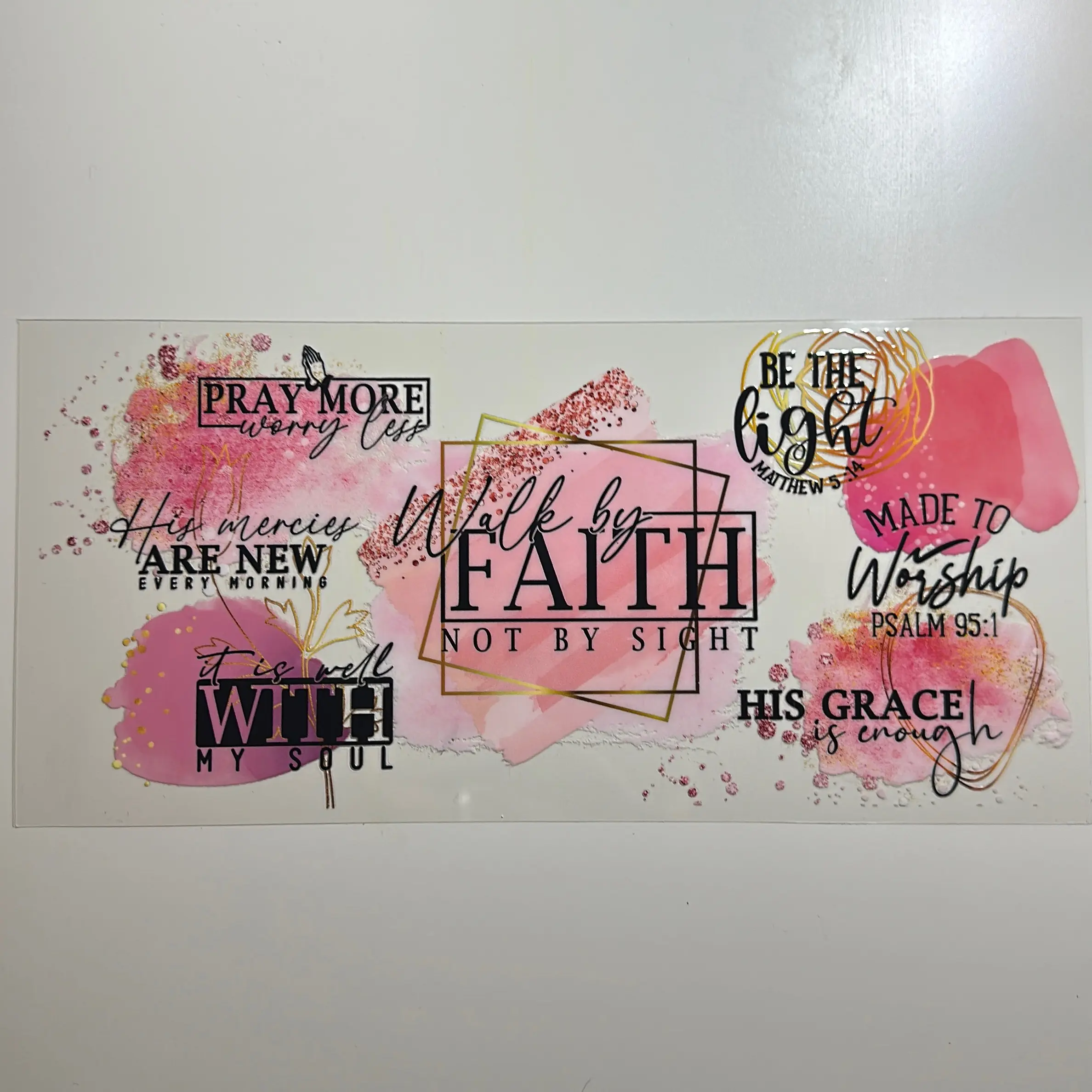 Faith UV DTF Cup Wrap Transfer Faith UV DTF Cup Wrap Transfer