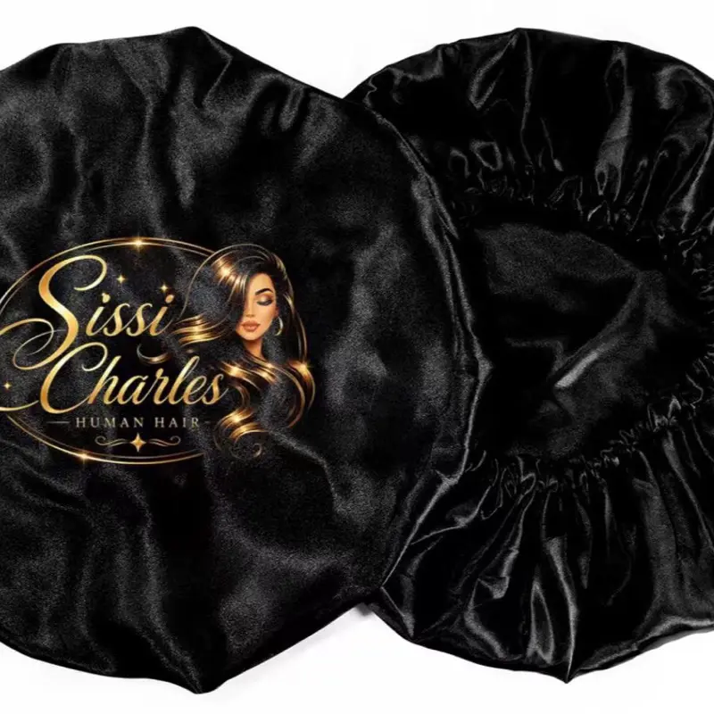 Sissi Charles Luxury Satin Bonnet – Adjustable Sleep Cap for Hair Protection