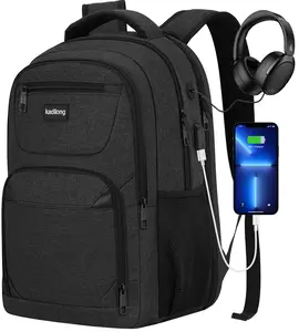 Ergonomic School Backpack with Breathable Mesh Back & Durable Zippers Unisex Casual Daypack with Easy Access Pocket & USB Charging Port Durable Nylon Work Commute Backpack with Laptop Compartment