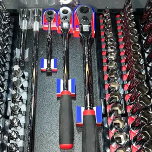 Ratchet & Breaker Bar Holders - USA Edition - 1/4”, 3/8”, & 1/2” - Magnetic Tool Organizer for Toolbox - Sets or Individual Sizes