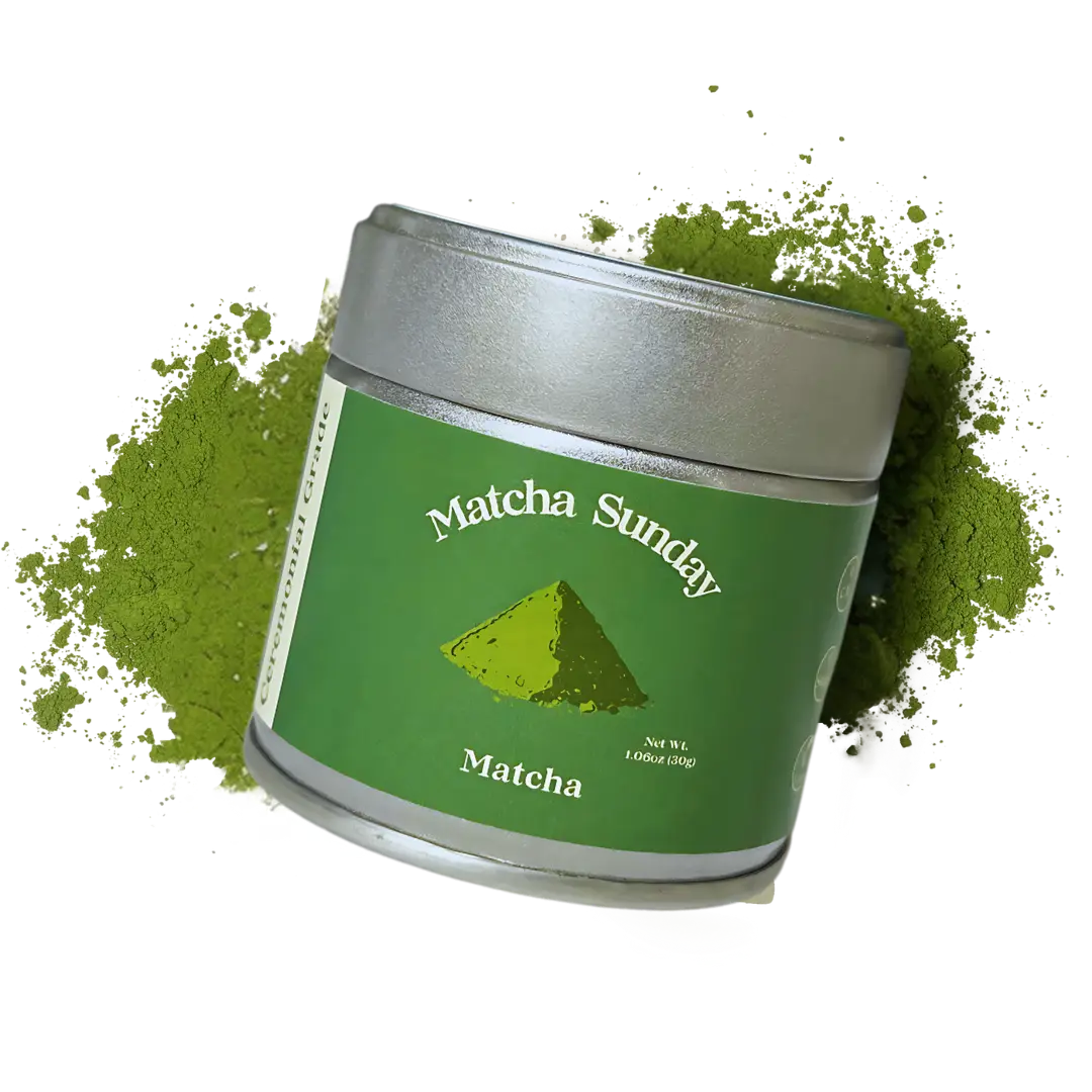 Matcha Sunday Ceremonial Grade Matcha Powder (30g/1.06oz) - Traditional Green Tea, Smooth, Vibrant, Savory, Stone Grind