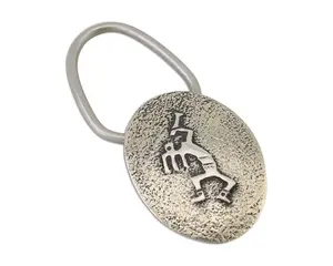 Navajo Kokopelli Key Chain .925 Silver Handmade Artist Signed Richard Begay C80s