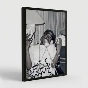 Tupac Shakur Street Photo, Hip Hop Legend Wall Decor, 90s Rap Icon Print, Black & White Urban Themed
