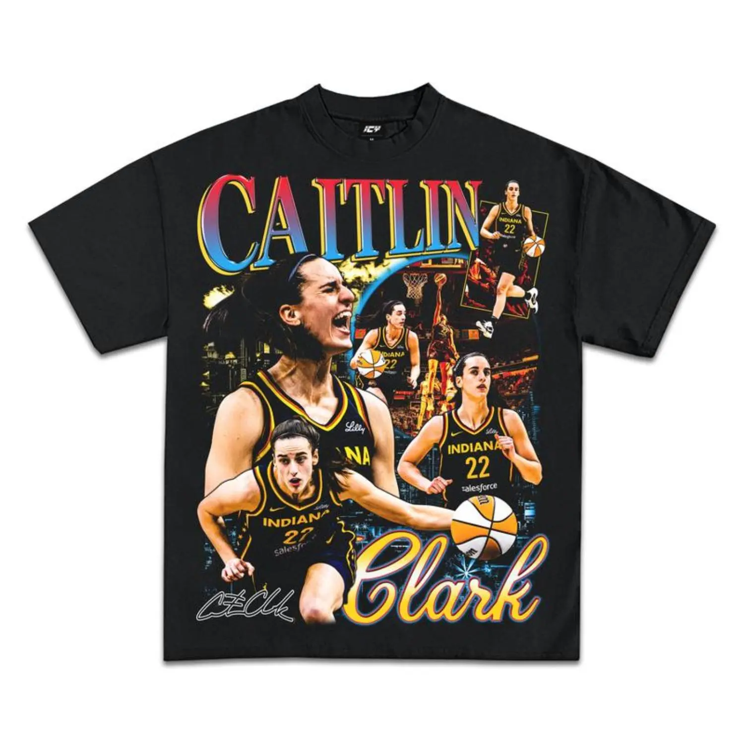 [Sale Up To 50%] Unisex Caitlyn Clark Rookie of the Year Y2K Bootleg Graphic T-Shirt, Trendy Vintage Tee, Retro,90s Aesthetic Clothing, Men's Print Casual Short Sleeve T-Shirt, Unisex Regular Fit Apparel, Classic Streetwear Style Merch, Round Neck Shirt