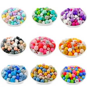 Silicone Beads Kit, 110pcs/set Colorful Beads for DIY Bracelet Necklace Earrings, DIY Craft Jewelry Making Supplies