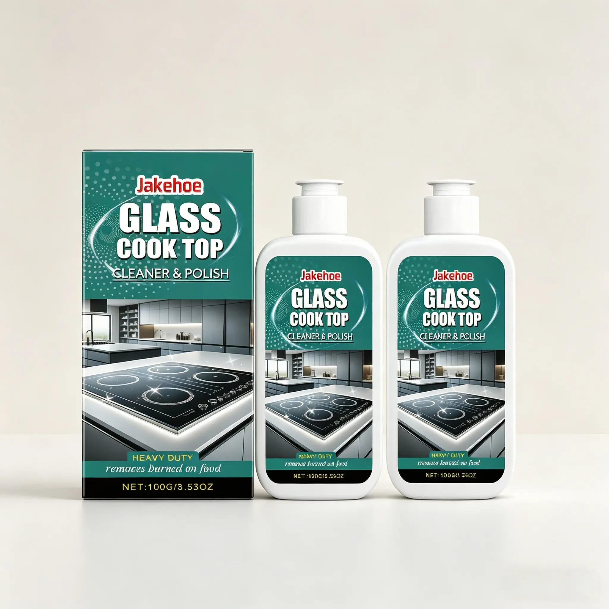 2-Pack Glass Stove Cleaner Polisher (100g*2), Heavy Duty Cleaner, Household Kitchen Cleaners, Home Kitchen Cleaning, Electromagnetic Ceramic Stove Degreaser, Removes Oil Stains, Maintains Shine