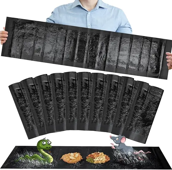 2/4/6/8/10 Pack Super Large 47.2 * 11'' Sticky Mouse Rats Glue Traps for Mice | Peanut Taste Pheromone, Peanut Taste Pheromone Traps for Home, Rodent Snakes