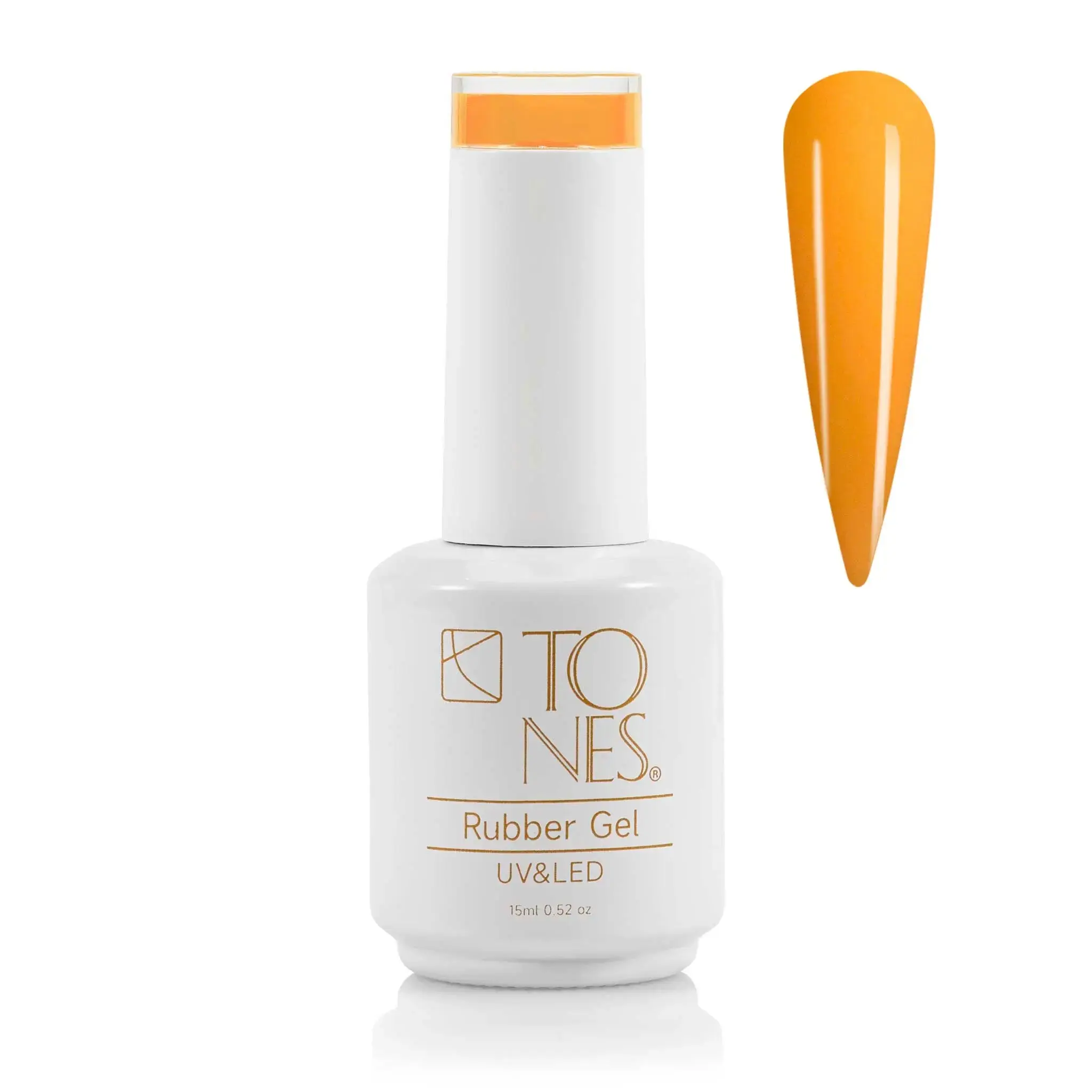 Rubber Base Gel #35 - Mango Tango | Orange | UV/LED | 15 mL / .50 fl oz