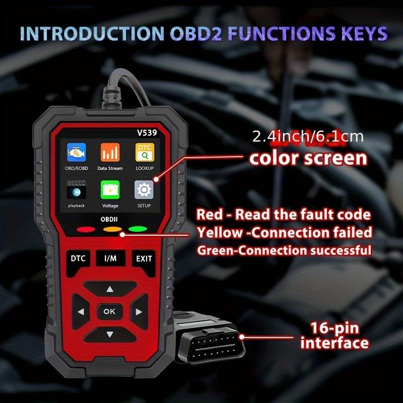 OBD2 Scanner V539 2026 New Year Model Full OBDII Modes Live Data Stream Battery Voltage Test Faster Processing Chip 35901 DTC Library-Valentine's Gift
