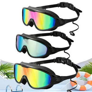 Swim Goggles for Adult Men Women, Anti-fog UV Protection No Leak 180° Wide View Clear Vision Pool Goggles No Leaking Swim Goggles for Men Women Youth