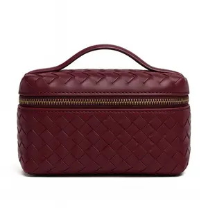 High Quality Handbags - Woven Design, Burgundy Color, Durable Material, Perfect for Everyday Use