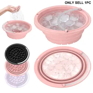 1pc New Upgrade Collapsible Facial Ice Bath Basin Silicone Skin Care Bowl, Breathable design for Travel Home Spa Refreshing Cold Water Face Wash Portable Beauty Tool, Summer Essentials