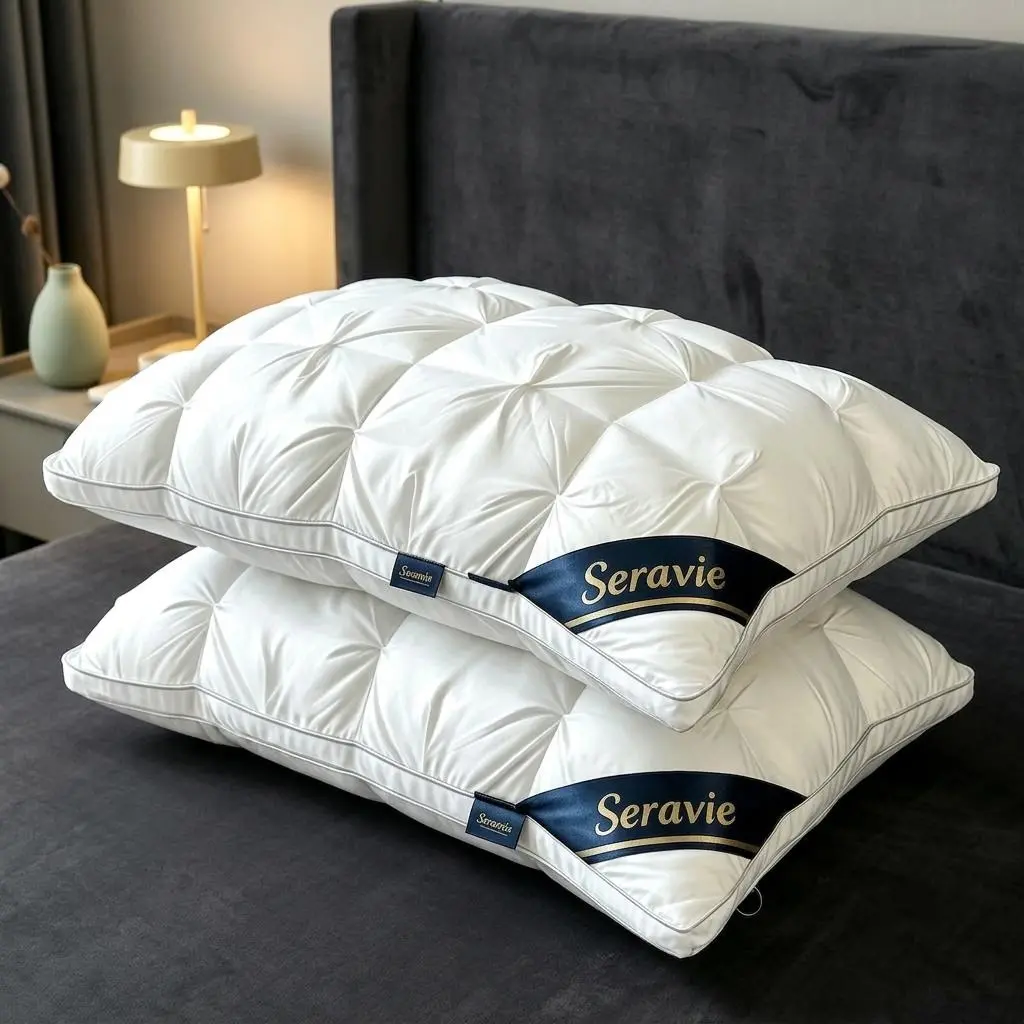 2-piece/4-piece set of Hotel Collection Deep Sleep Pillows – designed to provide neck support and resist flattening, hypoallergenic, and suitable for side, back and stomach sleepers