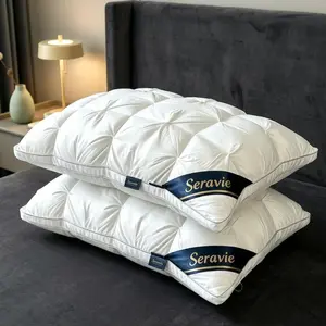 2-piece/4-piece set of Hotel Collection Deep Sleep Pillows – designed to provide neck support and resist flattening, hypoallergenic, and suitable for side, back and stomach sleepers