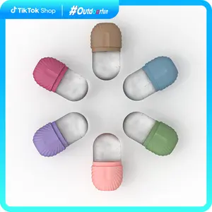 facial tool，During summer, the face of the ice roller and the eyes of the panda are swollen. The comfortable ice facial roller mold with a face massage function, reusable and leak-proof, Outdoorfun