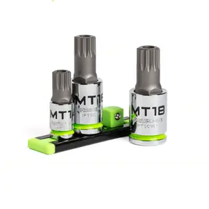 Gripedge 3 piece RPT 3/8" & 1/2" Drive Standard Security Triple Square Bit Socket Set