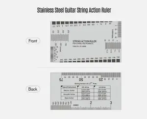 Guitar String Ruler Stainless Steel String Action Ruler Gauge Tool