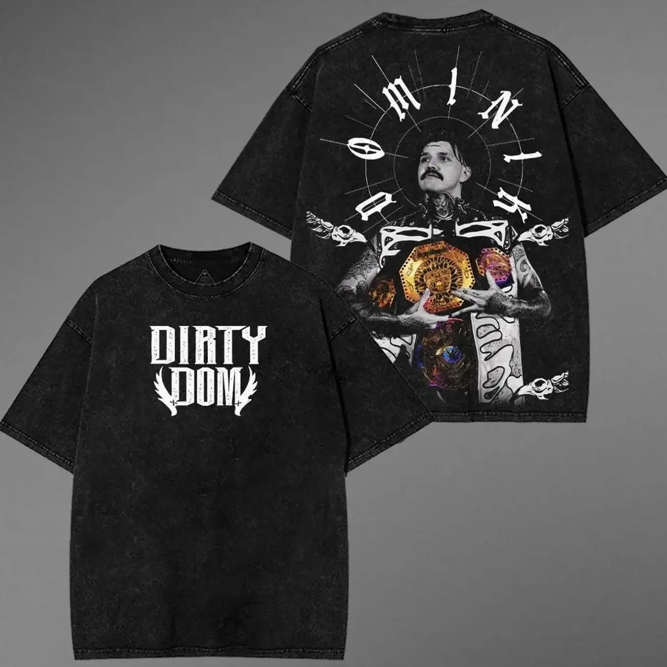 WFU - Dominik Mysterio Wash T-Shirt – Oversized Retro Graphic Tee Inspired by WWE Judgment Day Era, Wrestling Streetwear Merch & Rising Star Legacy cotton unisex classic fan gift top Fabric Menswear casual shirt wwe fan legend TNE
