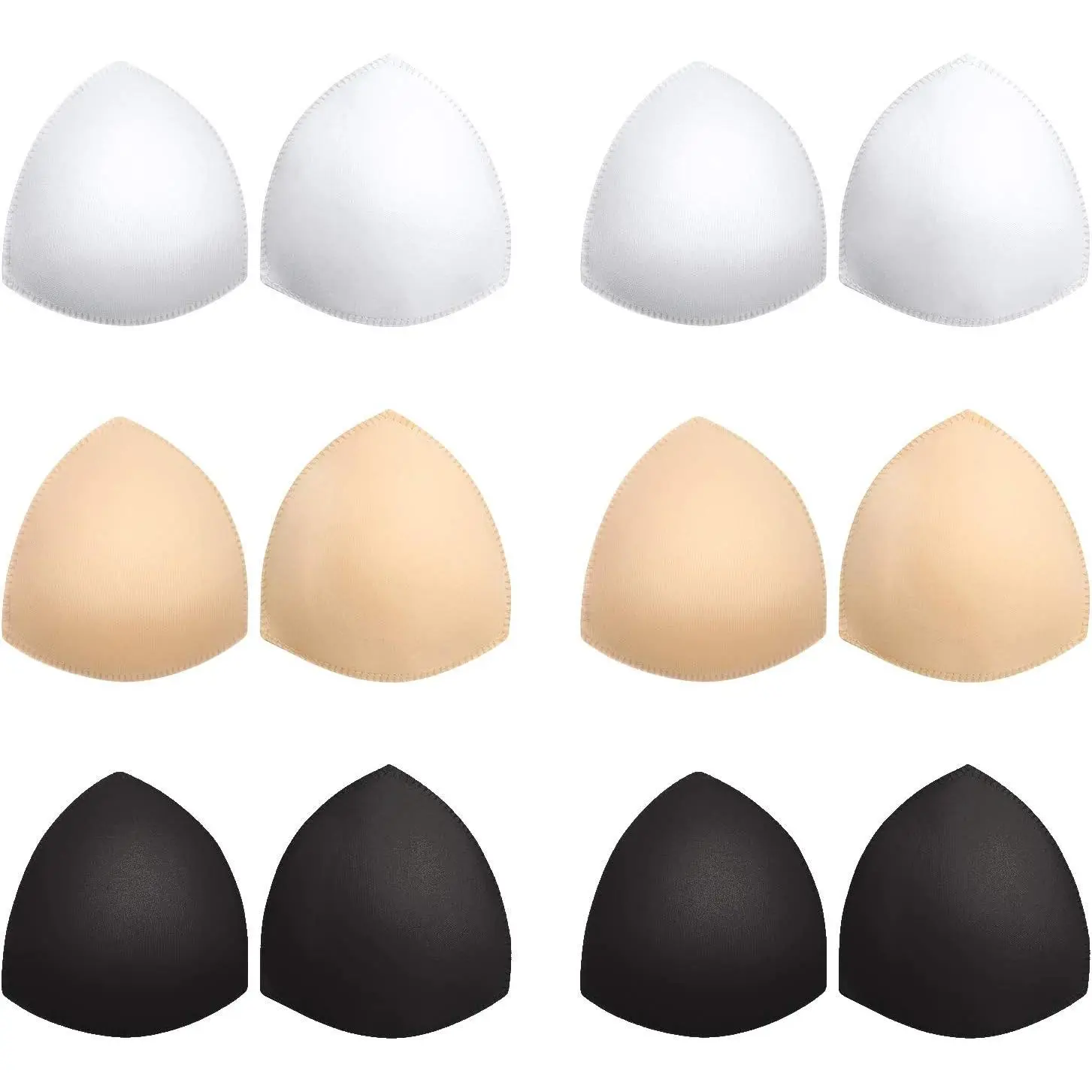 OUTDOOR Bra Pads Inserts 6 Pairs, Bra Cups Inserts, Removable Breast Enhancers Inserts for Women