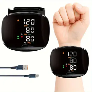 Pressure Monitor with LCD Display, Adjustable Cuff, Pulse Rate Detection & Irregular Heartbeat Alarm - Blood Pressure Measurement | USB Charging | Sound Playback Function,Rechargeable Blood Pressure Meter,memory setting
