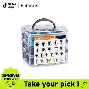 725&100PCS Car Clip Retainer Clips Rivets Fasteners Kit with 1 Fastener Removers Door Trim Panel Clips Fender Clips & Rivet Remover Push Pin Set Vehicle Detailing Interior Decor