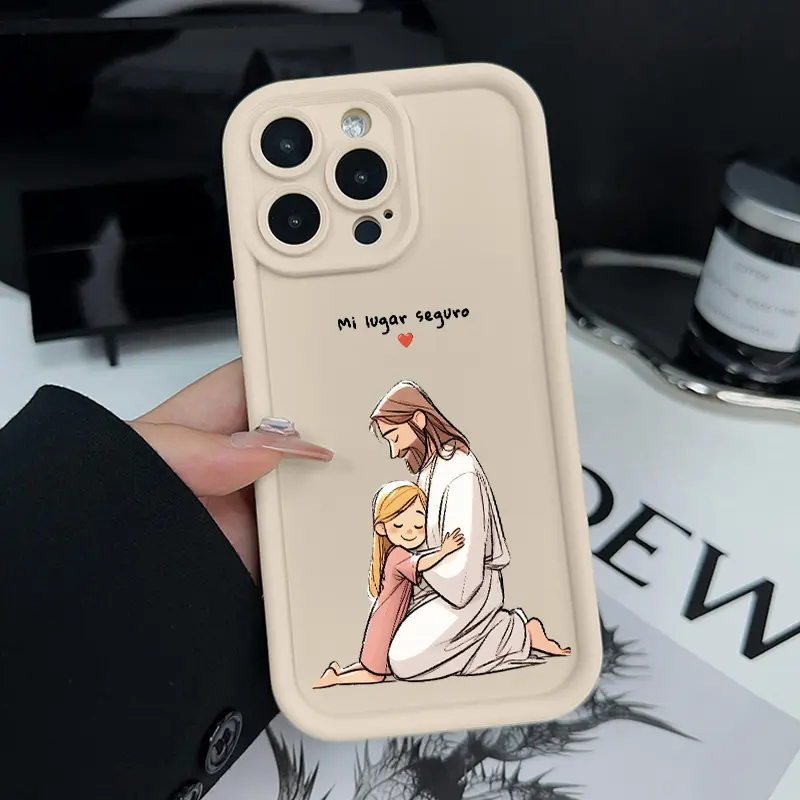 Safe Embrace Phone Case for iPhone 17 16 Pro Max 15 Plus 14 13 12 11 Air XR XS Shockproof Drop Protection Rugged Durable Silicone Cover Cellphone Protective