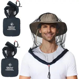 2 Pack Mosquito Head Net Mesh for Hiking & Outdoors,Bug Face Netting over Hat Adults Gnat Fly Insect Midge ProtectionGift