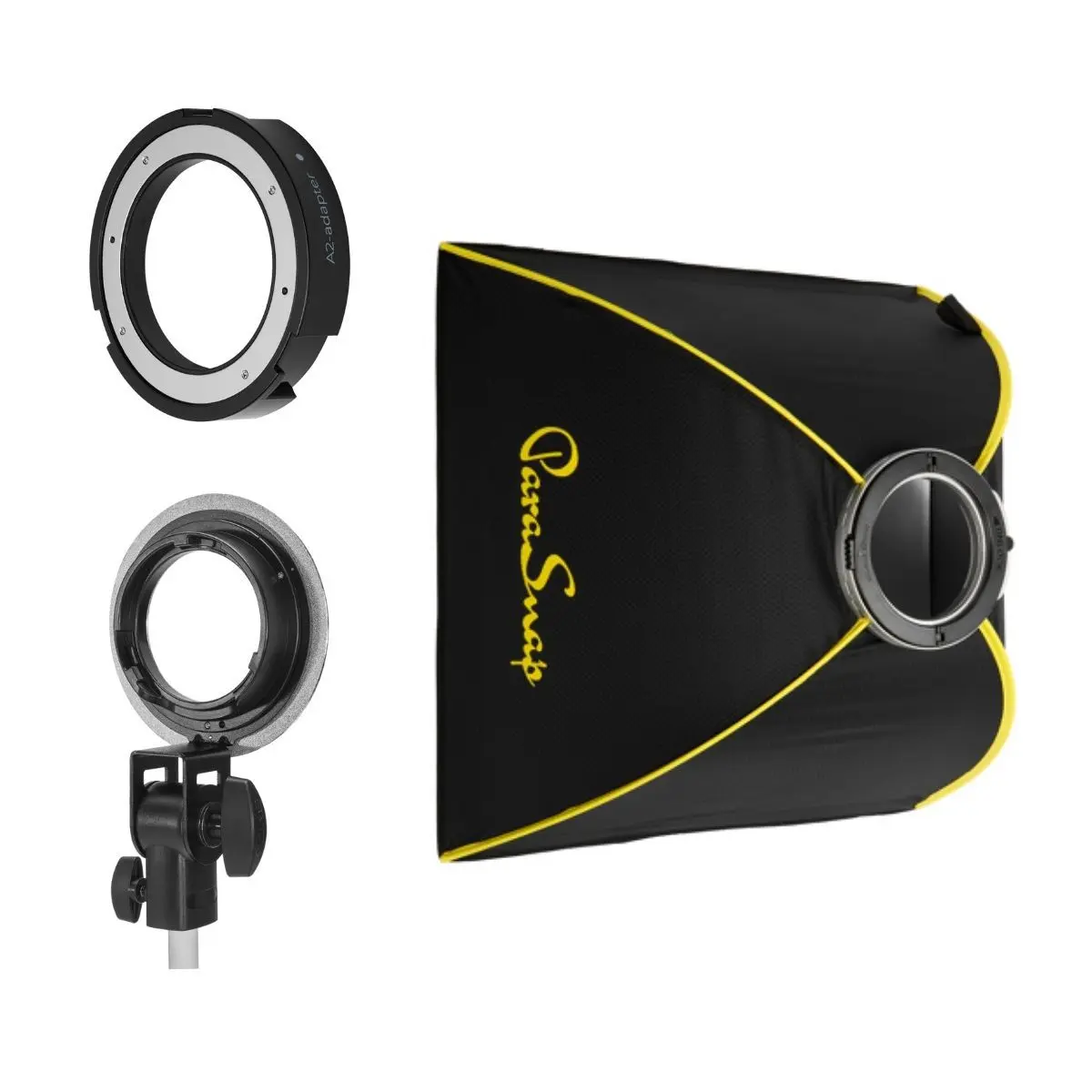 Glow ParaSnap 32x32in Square Sterling Fibre Folding Softbox - New Generation Camera Flash Accessory for Photographers, with OTA-A2 Adapter, Bowens Flash Mount, Lock, Cover for Profoto A2 Monolight (Instant Setup Compatible)
