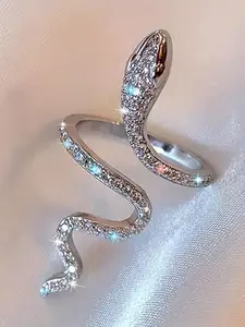 1 PC Elegant Cubic Zirconia Ring For Women For Wedding Engagement Party Jewelry Valentine's Day Gift Chunky Band Rings