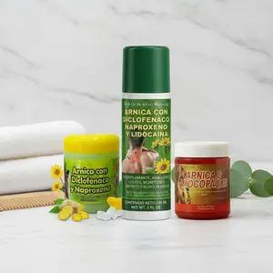 Ultimate Pain Relief Bundle: Diclofenaco y Naproxeno Roll-On + Arnica & Axococpaque Gel 125g + Arnica Massage Balm 250g