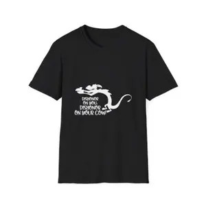 Mushu Mulan Cotton Tshirt Casual Top for Fans Dishonor on Your Cow Design